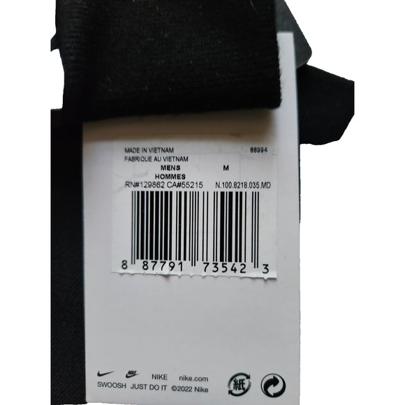 Nike Club Fleece Gloves Men's Medium All Over Print Black/White - Picture 3 of 3